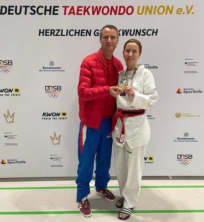 Amelie Epping mit Coach Martin Kampshoff