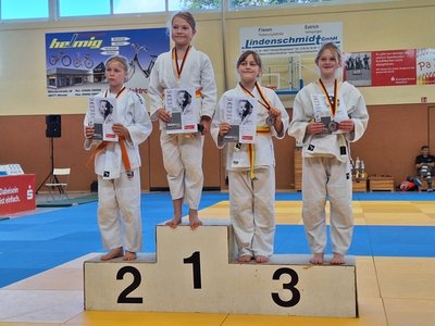 Siegerehrung 4 Judoka