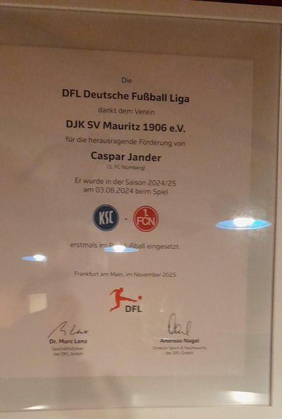 Ehrung für Förderung von Caspar Jander